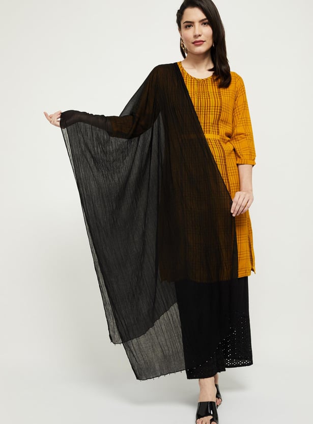 Women Solid Beaded Dupatta