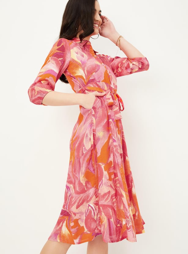 Women Floral Printed Midi Dress