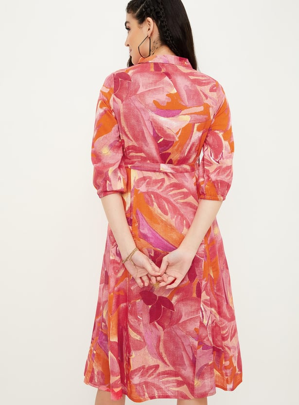 Women Floral Printed Midi Dress