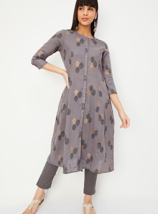 Women Printed A-line Kurta Set