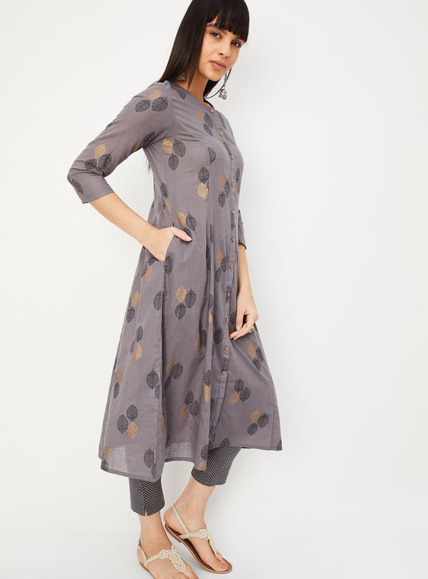 Women Printed A-line Kurta Set