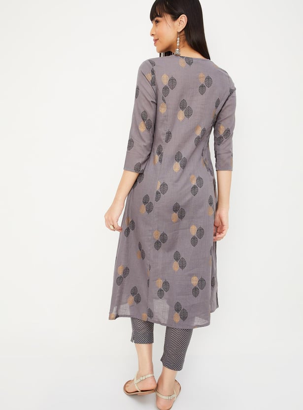 Women Printed A-line Kurta Set