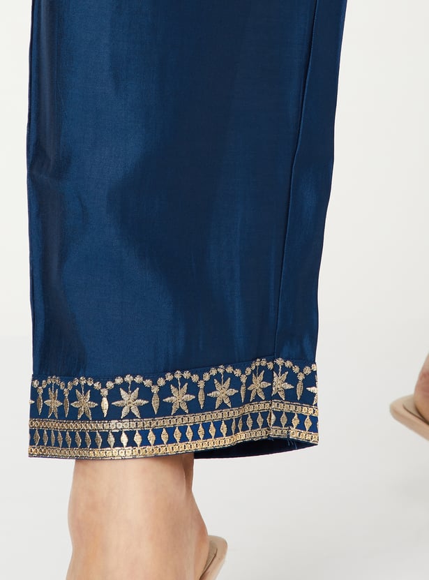 Women Foil Printed Kalidar Kurta Set