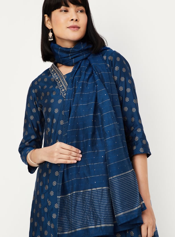 Women Foil Printed Kalidar Kurta Set