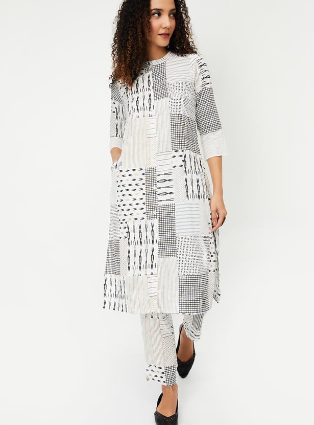Women Printed Straight Kurta Set