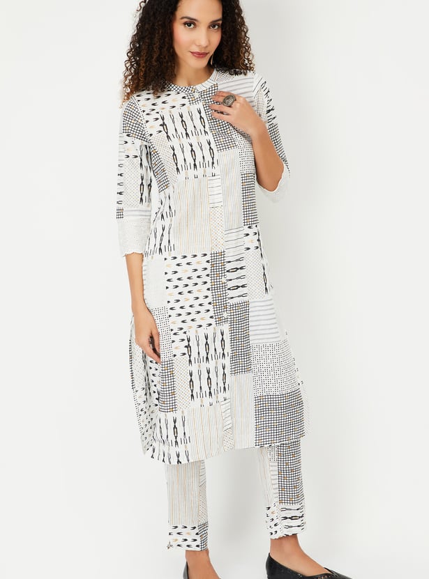 Women Printed Straight Kurta Set