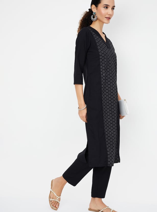 Women Printed Straight Kurta Set