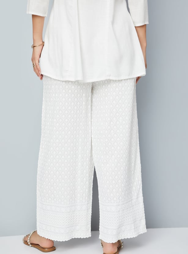 Women Embroidered Palazzos