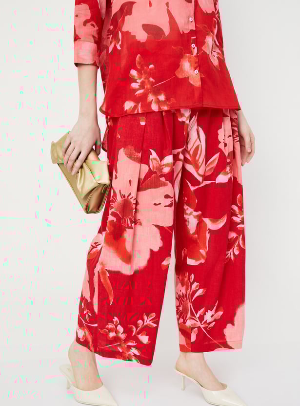 Kalki x Max Women Printed Pleated Palazzos