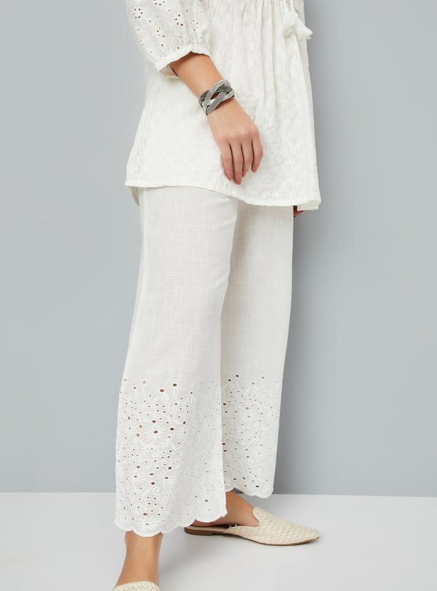 Women Schiffili Embroidered Palazzos