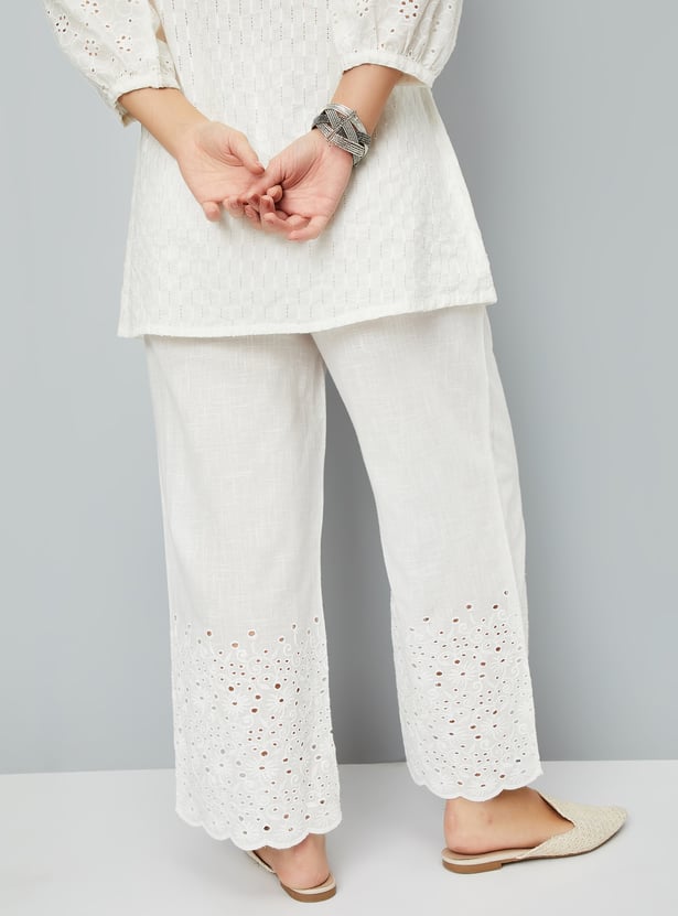 Women Schiffili Embroidered Palazzos
