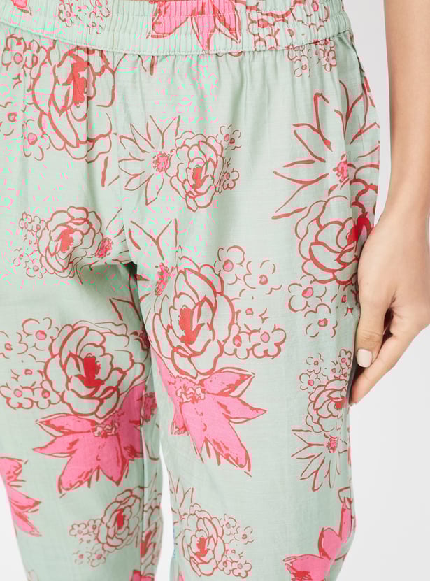 Women Floral Printed Straight Kurta Set