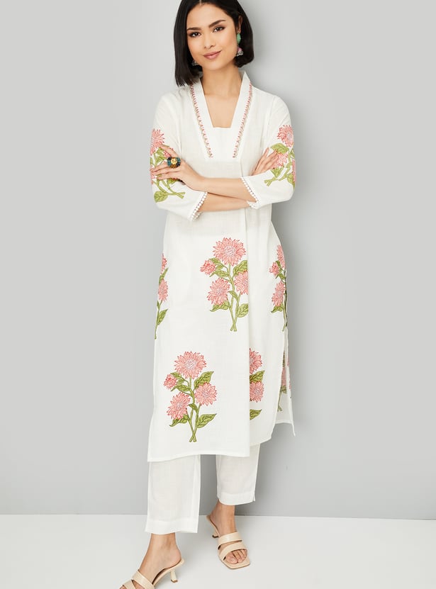 Women Printed Straight Kurta Set