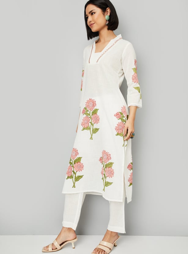 Women Printed Straight Kurta Set