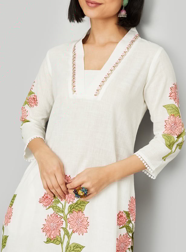 Women Printed Straight Kurta Set