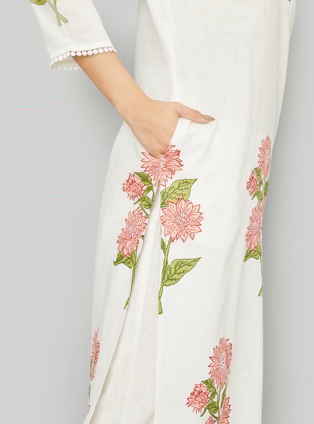 Women Printed Straight Kurta Set