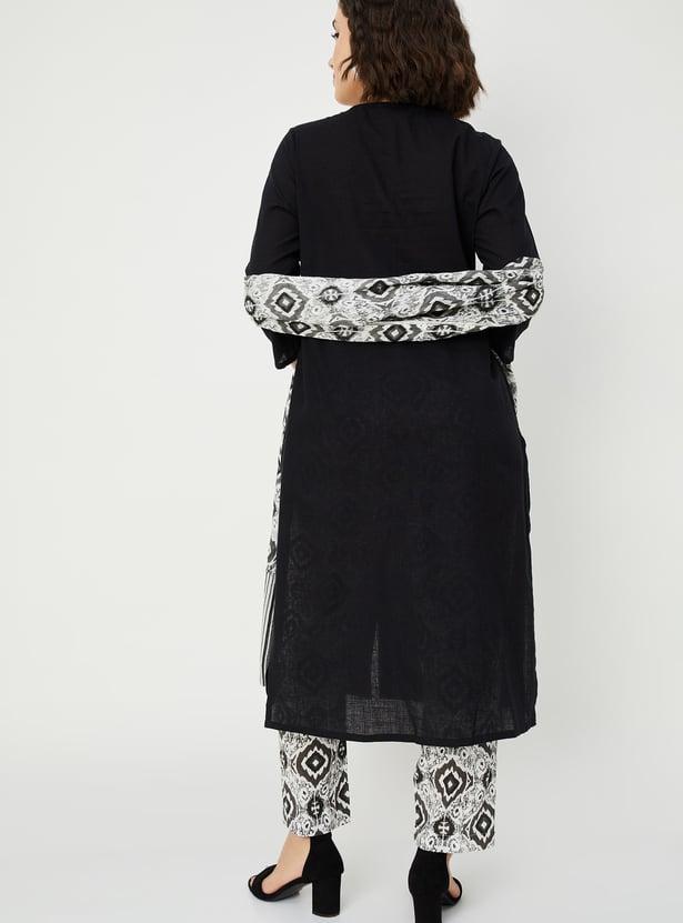 Women Embroidered Straight Kurta Set
