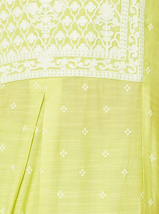 Women Embroidered A-line Kurta Set