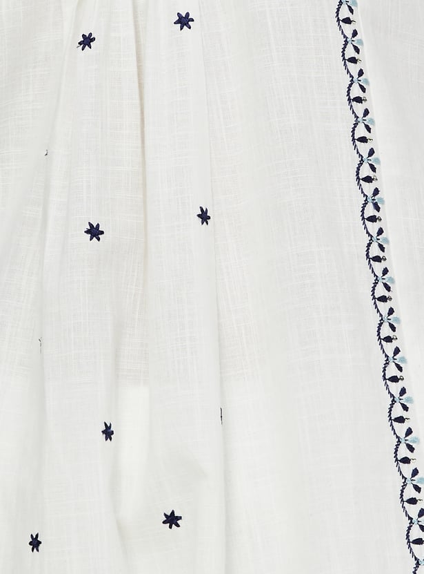 Women Embroidered A-line Kurta Set